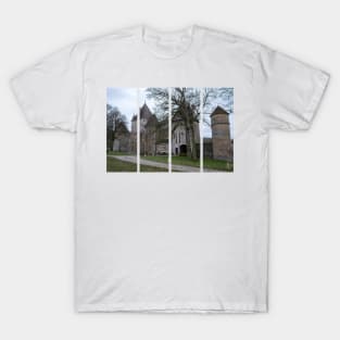 The Castel of Coraboeuf  is a 14th-century castle in the Bourgogne-Franche-Comte. Cloudy winter day T-Shirt